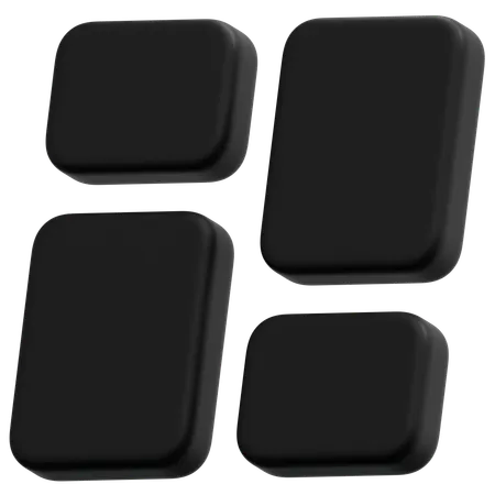 Dark Card Layout  3D Icon