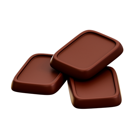 Dark Chocolate 3D Illustration