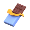 dark chocolate 3d logo