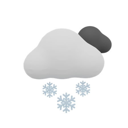 Dark Cloud Blizzard Cloudy Weather  3D Icon