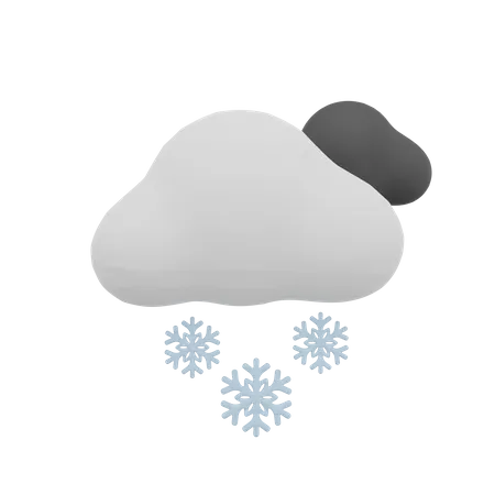 Dark Cloud Blizzard Cloudy Weather  3D Icon