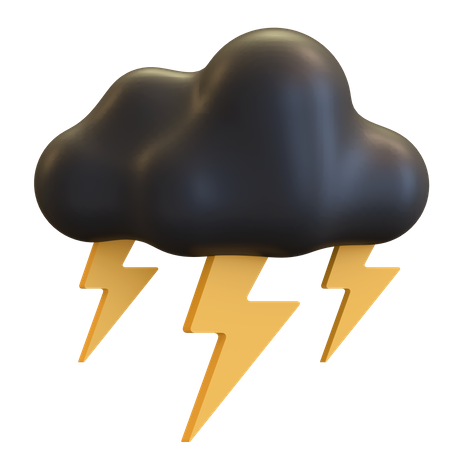Dark Cloud Thunder Storm  3D Icon