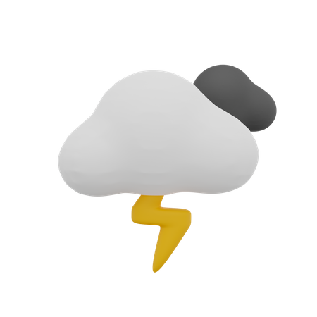 Dark Cloud Thunder Weather  3D Icon