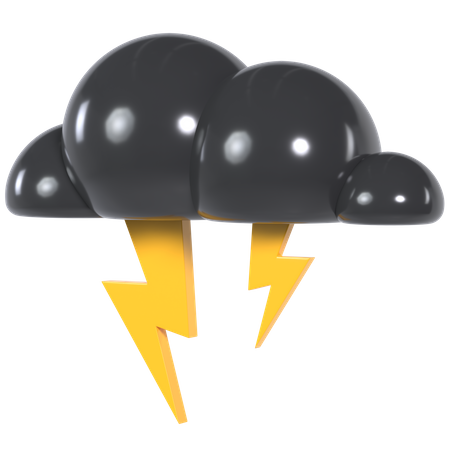 Dark Cloud Thunderstorm  3D Illustration