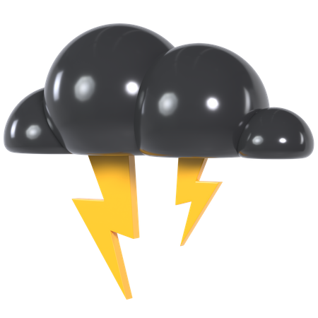 Dark Cloud Thunderstorm 3D Illustration