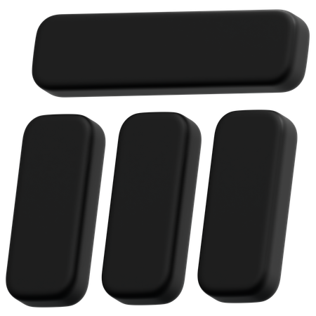 Dark Column Layout  3D Icon