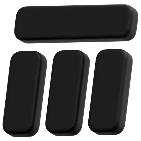 Dark Column Layout  3D Icon