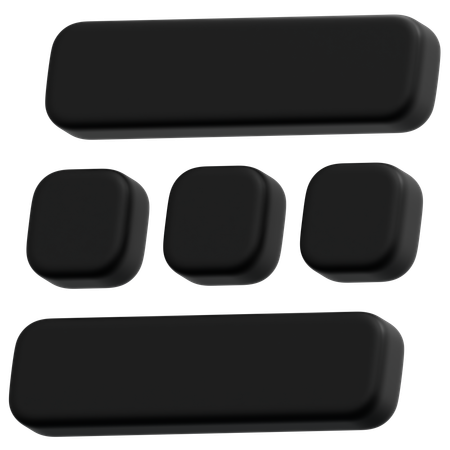 Dark Content Layout  3D Icon