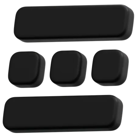 Dark Content Layout  3D Icon