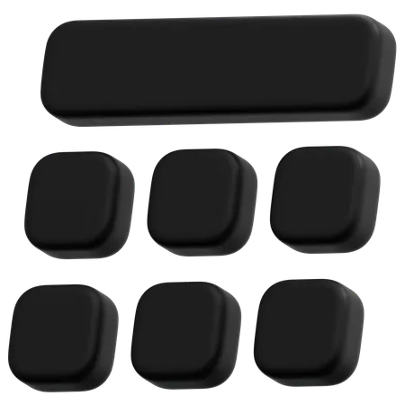 Dark Dashboard Grid  3D Icon