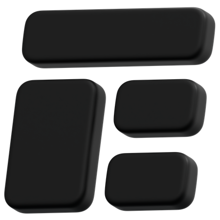 Dark Grid Layout  3D Icon