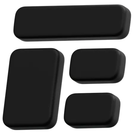 Dark Grid Layout  3D Icon