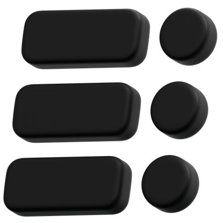 Dark List  3D Icon