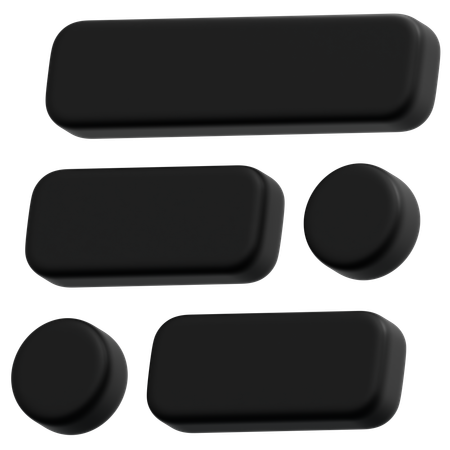 Dark Media List  3D Icon