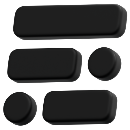 Dark Media List  3D Icon