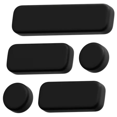 Dark Media List  3D Icon