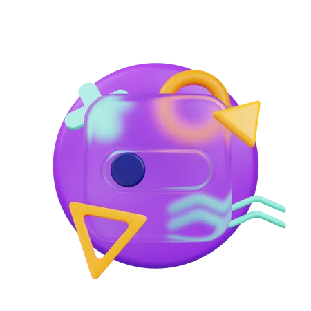 Dark Mode Button  3D Icon