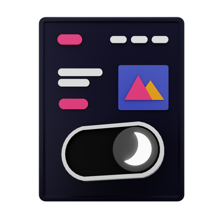 Dark Mode Toggle  3D Icon