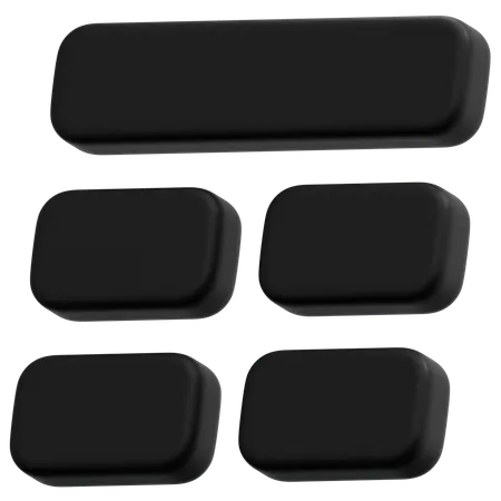 Dark Modular Layout  3D Icon
