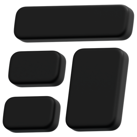 Dark Sidebar Layout  3D Icon