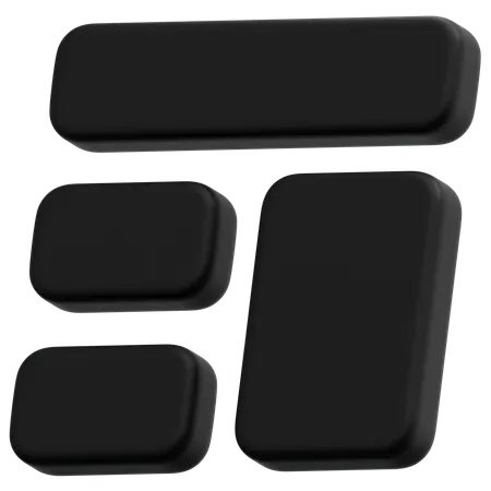 Dark Sidebar Layout  3D Icon