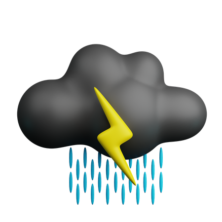 Dark Thunder Rain  3D Icon