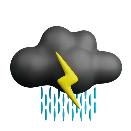 Dark Thunder Rain  3D Icon