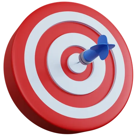 3 D Rendering Red Target With Darts Isolated 3D Icon