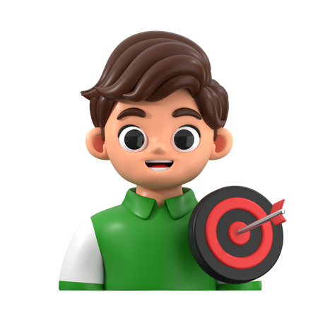 Dartspieler  3D Icon