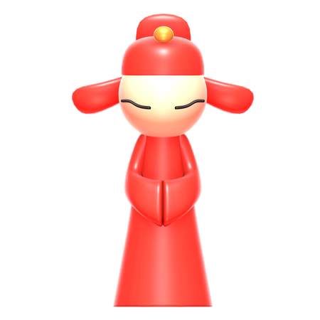 Daruma Boy  3D Icon