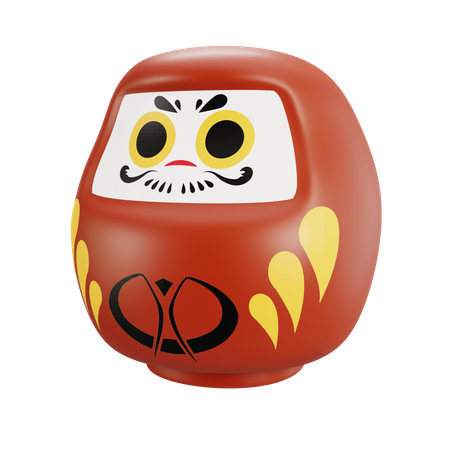 Daruma Doll  3D Illustration