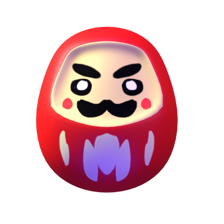 Daruma Doll  3D Illustration