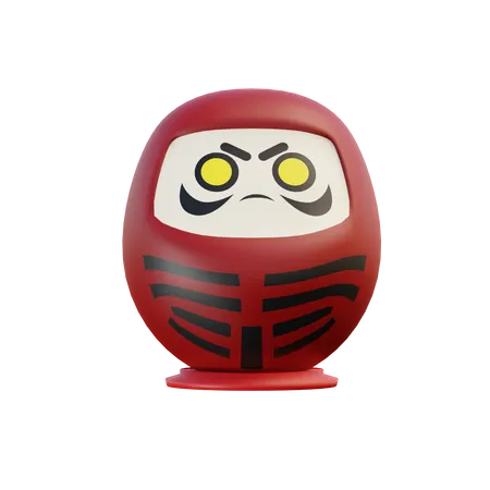 Daruma Doll  3D Illustration