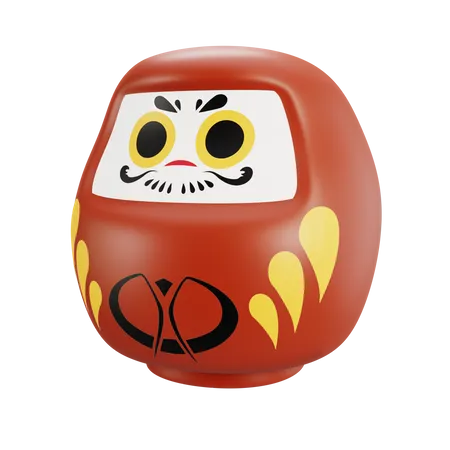 Daruma-Puppe  3D Illustration