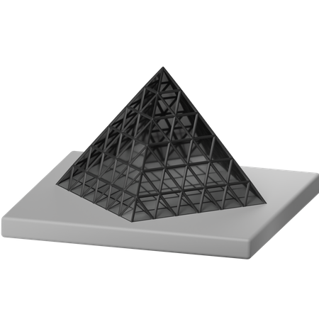 Das Louvre Museum  3D Icon