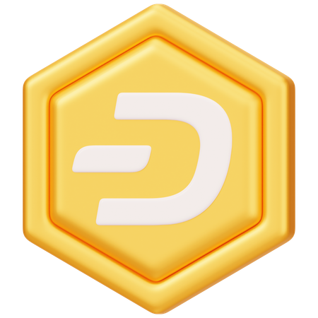 Dash (DASH) Badge  3D Icon