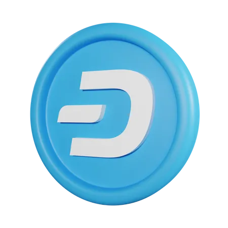 Dash Coin  3D Icon