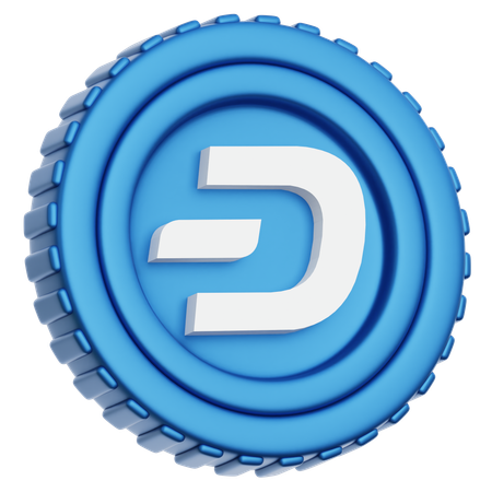 Dash Coin  3D Icon