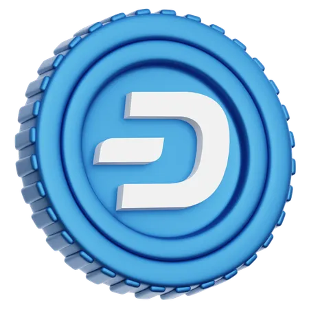 Dash Coin  3D Icon