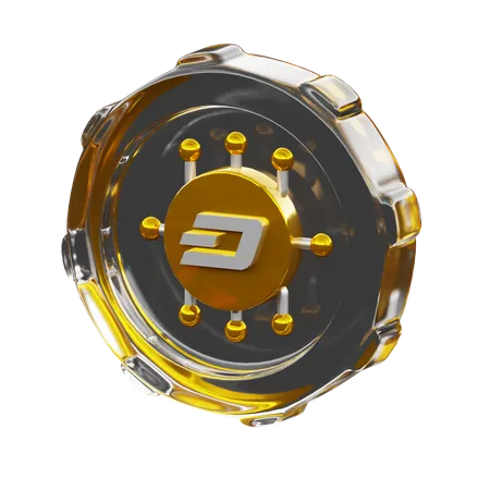 Dash Coin  3D Icon