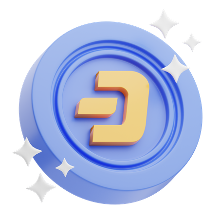 Dash Coin  3D Illustration