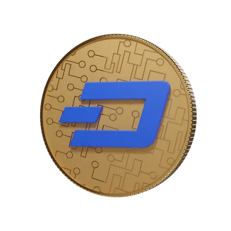 Dash Coin  3D Illustration