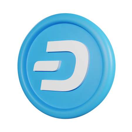 Dash Coin 3D Icon