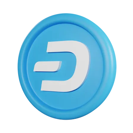 Dash Coin 3D Icon