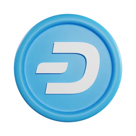 Dash Coin  3D Icon