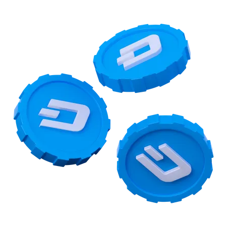 Dash coins  3D Icon