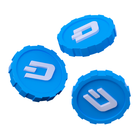 Dash coins  3D Icon