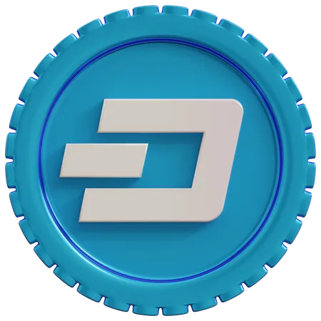 Dash Crypto  3D Icon