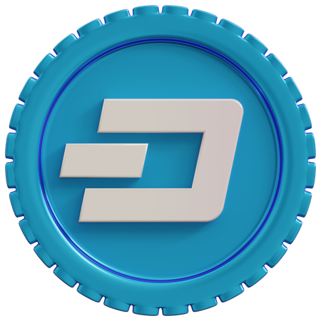 Dash Crypto  3D Icon