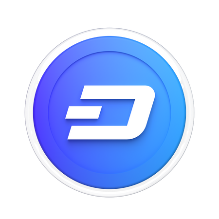 Dash Crypto  3D Illustration